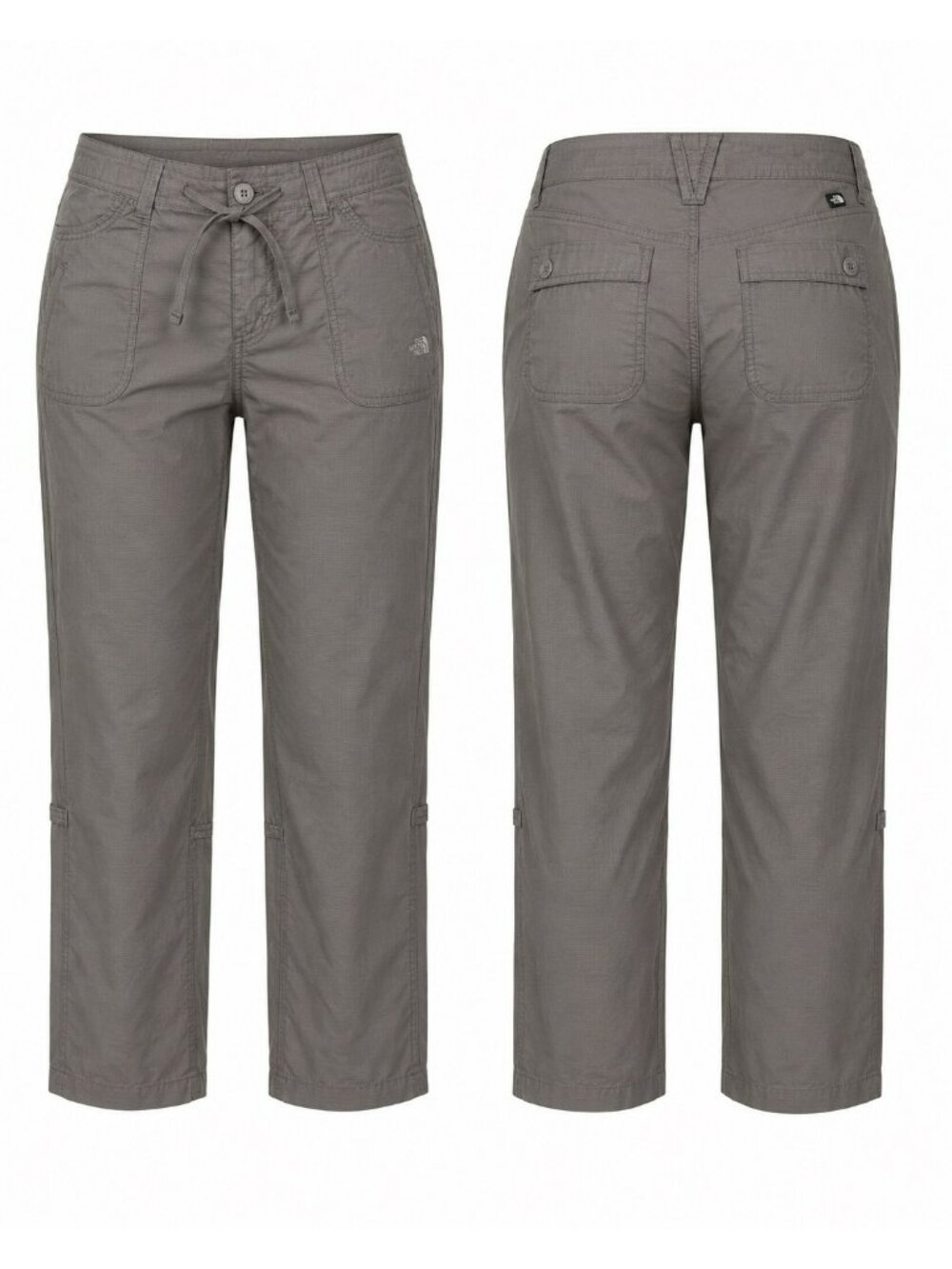 North Face 100% Nylon Lightweight Outdoor Hiking Pants Womens 12 Gray